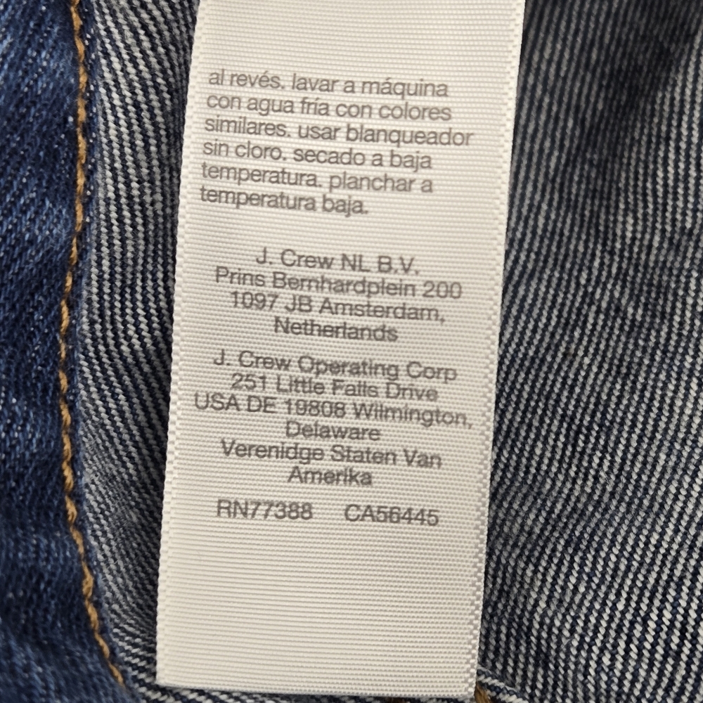 Madewell Baggy‎ Straight Jeans Cropped Raw Hem 24 X 27 - Picture 15 of 16